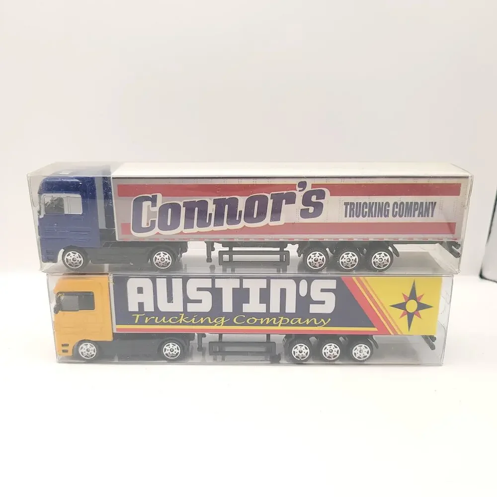 Swibco Trucking Company Toy Semi Truck Set of 10 New in package Orange Gray